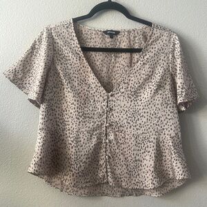 Express leopard print blouse. Size small. EUC